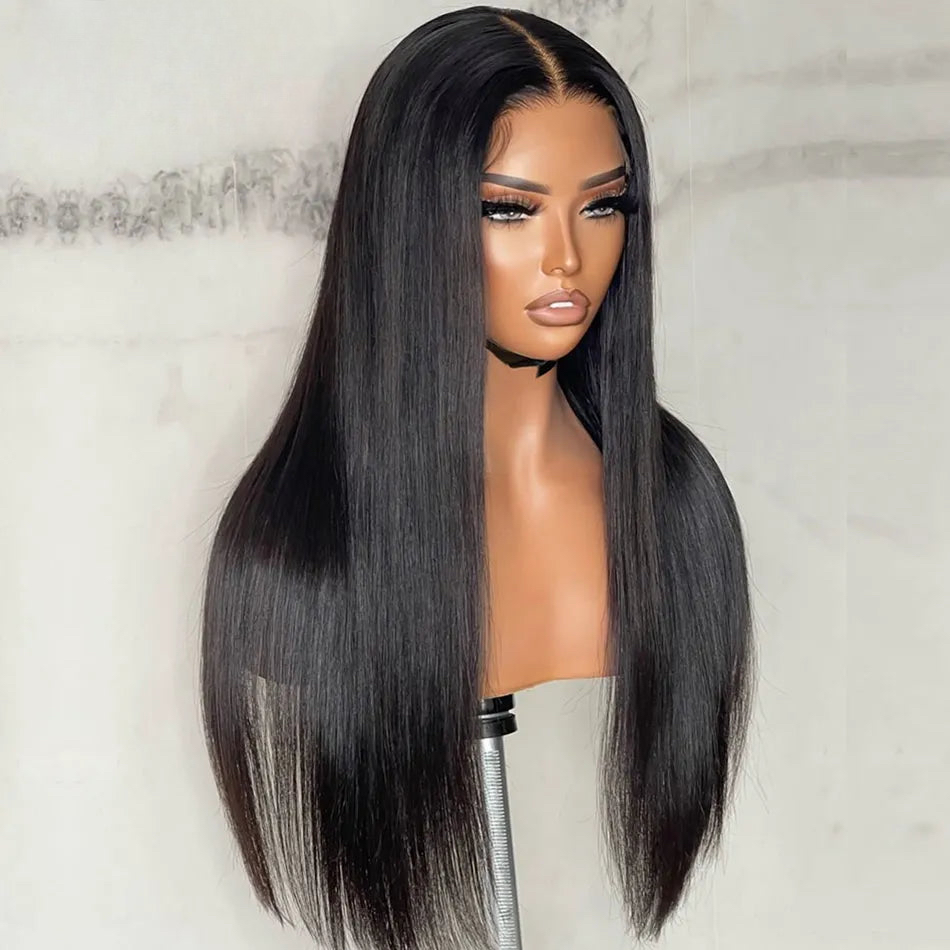 Go Glueless Lace Front Human Hair Wig Bone Straight 13x6