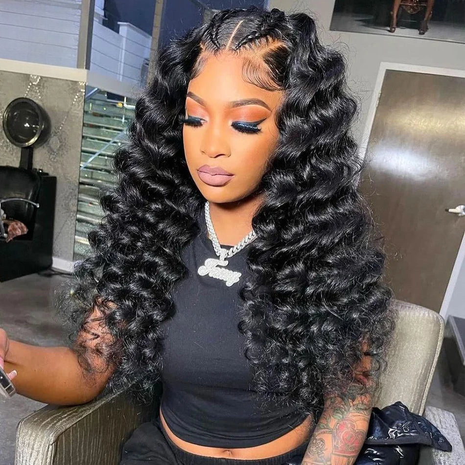 Half Color Orange Red Curly 5x5 Transparent Lace Wig 13x4 Lace Front Wig Remy Human Hair 13x6 Lace Front Wig Pre-Plucked