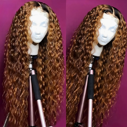 Brazilian 13x4 HD Lace Red Ombre Deep Wave Burgundy 99j Colored Lace Front Human Hair Wigs