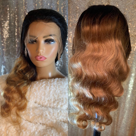 Pretty Body Wave Colored 13x4 Lace Front Hair Wig 100% Human Hair Wig