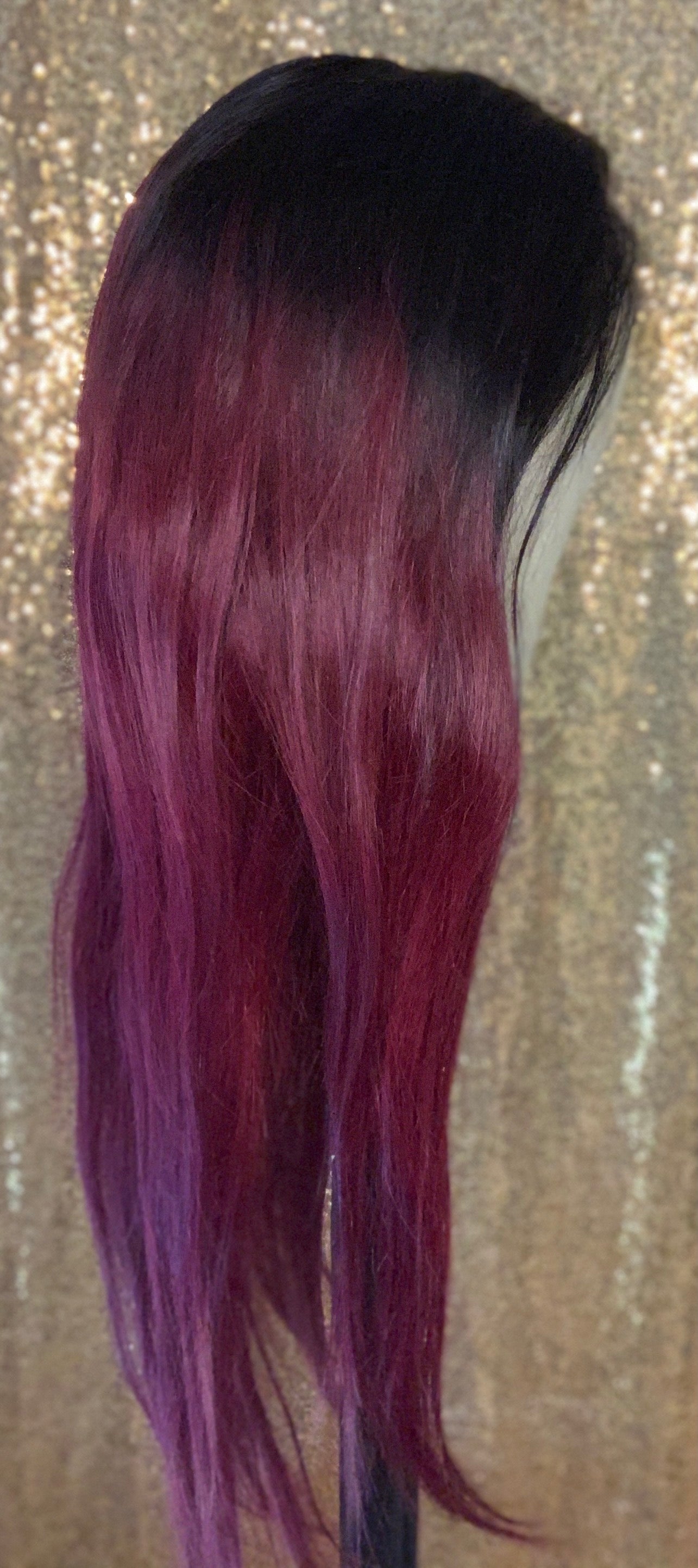 Pretty Burgundy Straight 13x4 Lace Wig 100% Virgin Human Hair