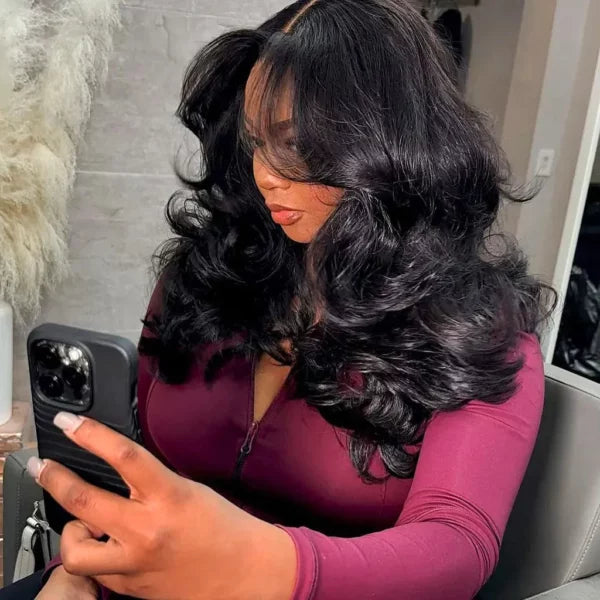 Layered Cut Glueless Loose Body Wave 6×5 HD Lace Wig Pre-Everything Human Hair Wigs