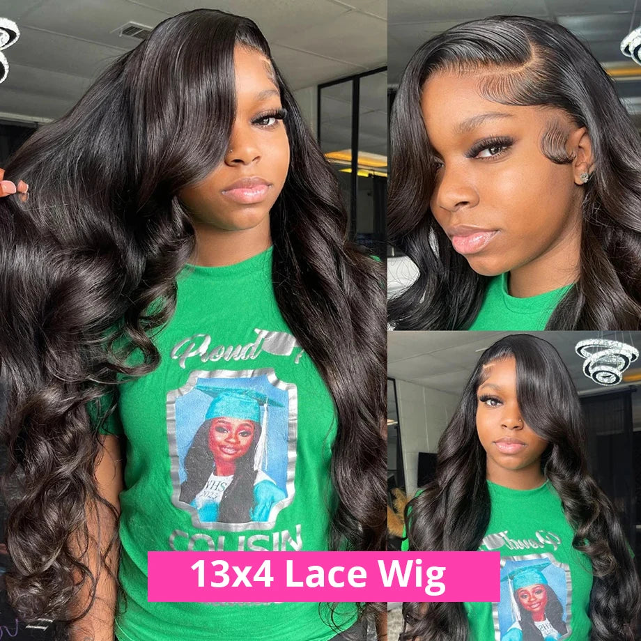 40 Inch Body Wave 13x6 Hd Lace Frontal Wig Human Hair 360 Brazilian Pre-Plucked Lace 13x4 Lace Front Wigs 250 Density