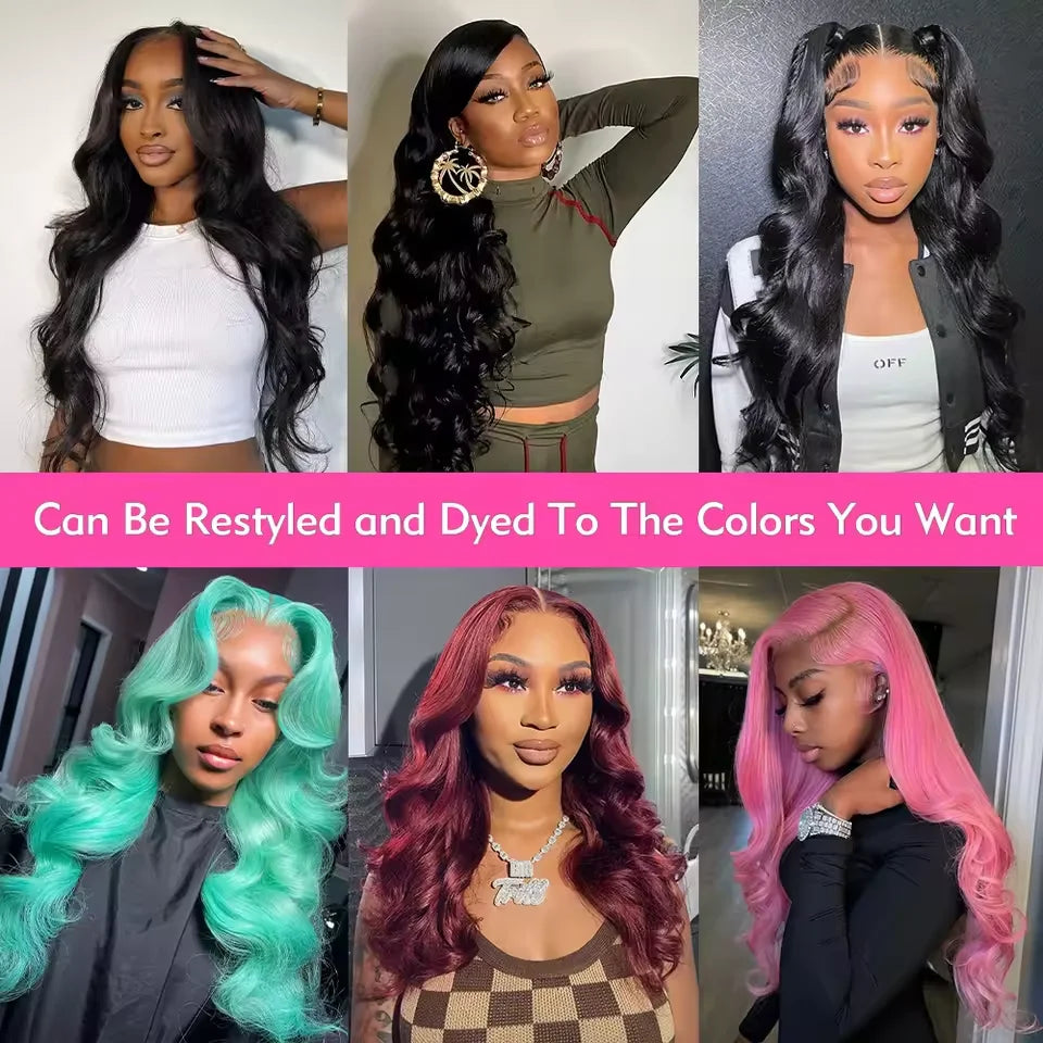 40 Inch Body Wave 13x6 Hd Lace Frontal Wig Human Hair 360 Brazilian Pre-Plucked Lace 13x4 Lace Front Wigs 250 Density