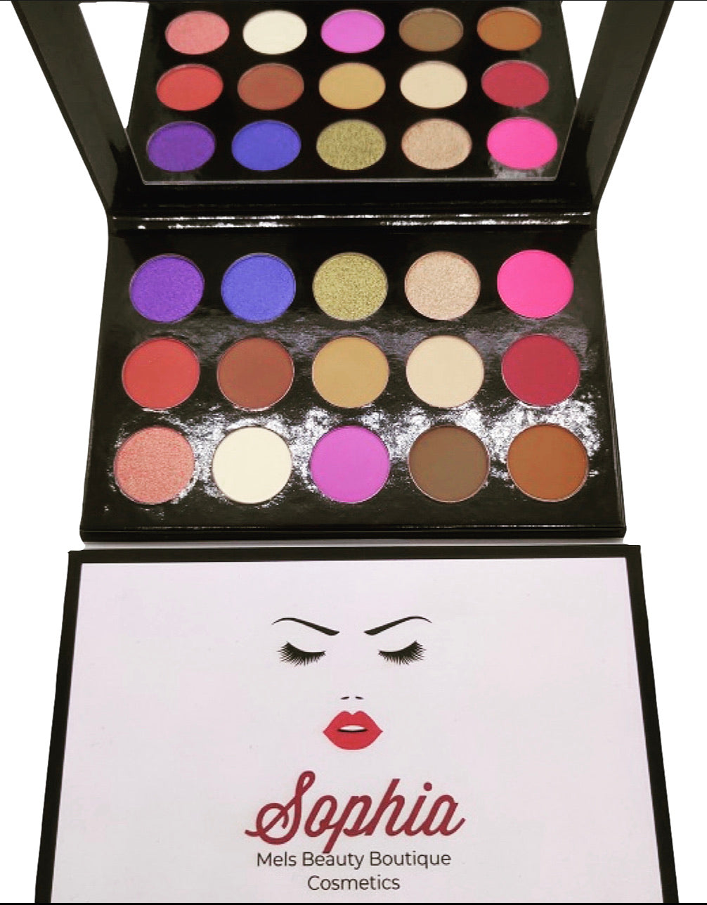 Paleta de sombras de ojos Sophia 15 pocillos