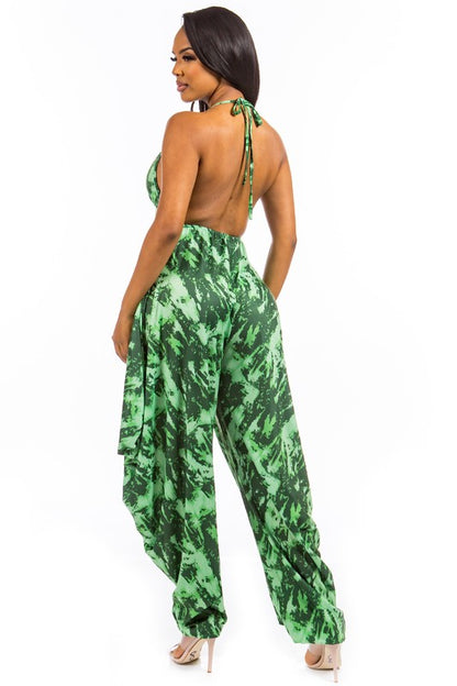 SEXY TIE DRY JUMPSUIT