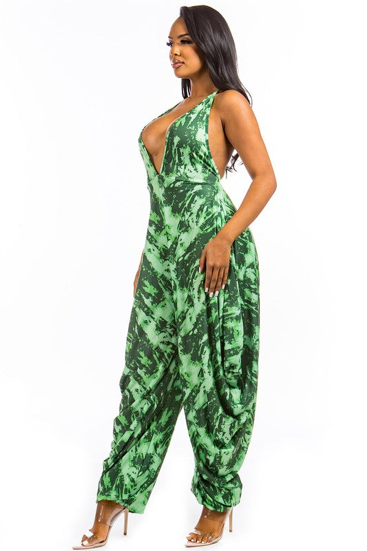 SEXY TIE DRY JUMPSUIT