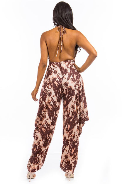 SEXY TIE DRY JUMPSUIT