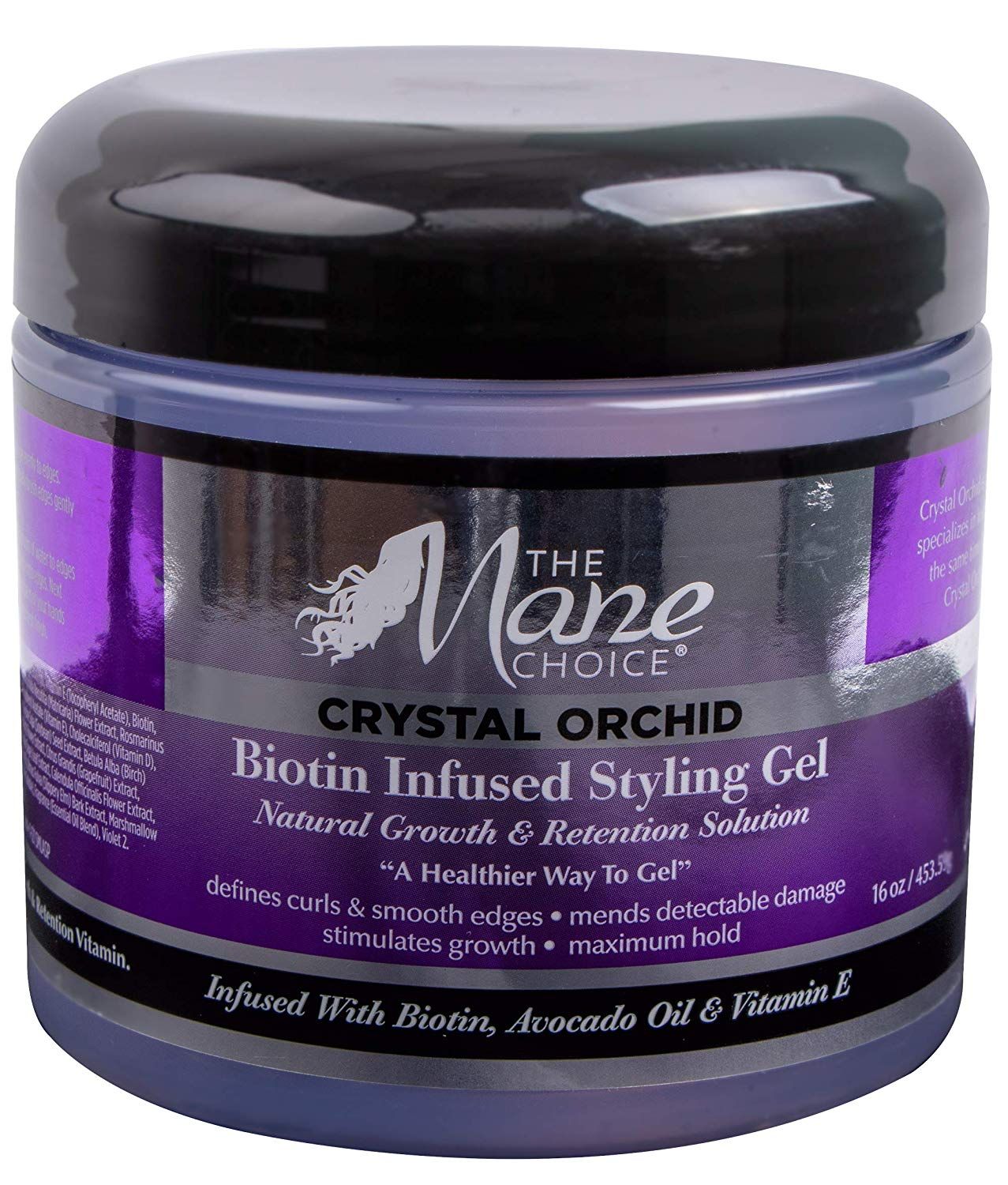 [THE MANE CHOICE] CRYSTAL ORCHID BIOTIN INFUSED HAIR STYLING GEL 16OZ