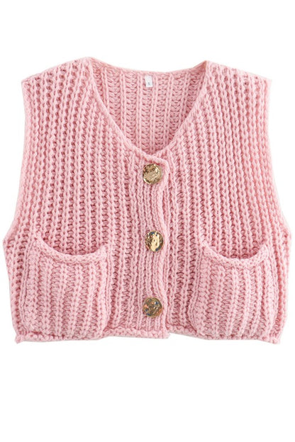 WOMEN FASHION KNITWEAR VEST