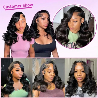 Body Wave Short Bob Wig 13x4 Lace Front Human Hair Wig 100% Brazilian Remy Hair Pre Plucked With Baby Hair 250 Density