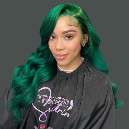 Green 13x6 HD Transparent Lace Front Wig Body Wave Wigs 613 Colored 13x4 Lace Front Blonde Human Hair Wigs