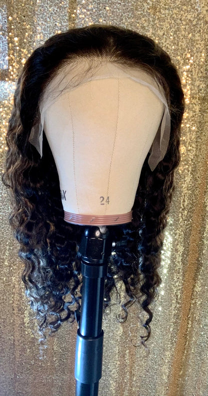 Highlight Deep Wave 13x4 Lace Hair Wig 100% Virgin Human Hair