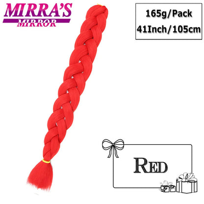 82 Inch Pure Color Jumbo Braiding Hair Extensions Synthetic Braids For Box Braid