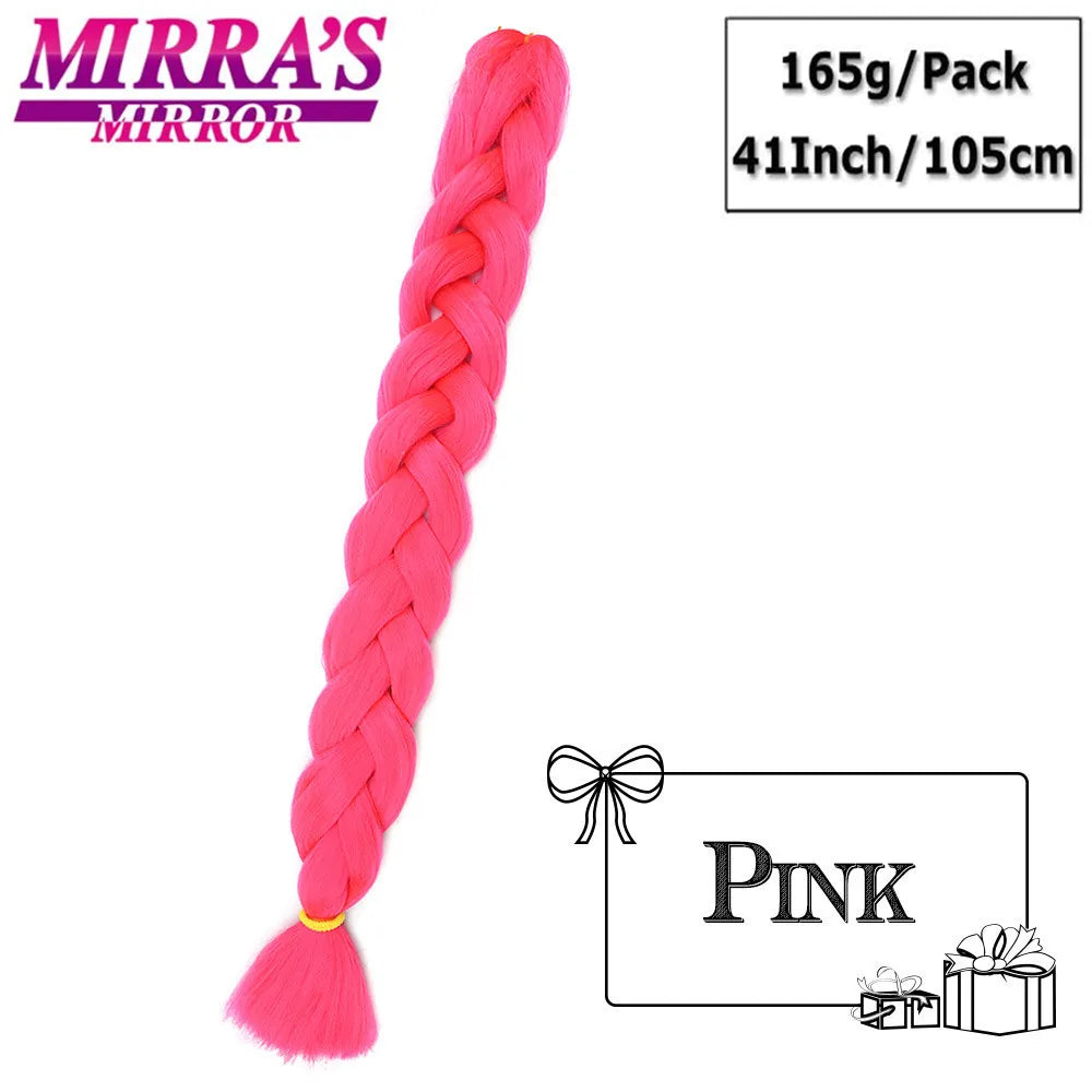 82 Inch Pure Color Jumbo Braiding Hair Extensions Synthetic Braids For Box Braid