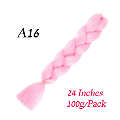 Synthetic Braiding Hair Pre Stretched Jumbo Braid Hair Extensions 24 inch  Kanekalon Hair For African Braids 100g