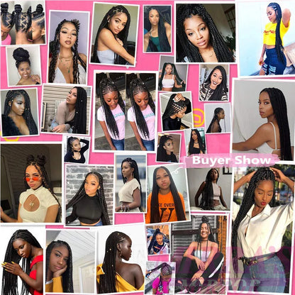 Synthetic Braiding Hair Black Jumbo Braids Hair Extensions Professional Braid Hair for Crochet Twist Braids Soft Yaki Texture