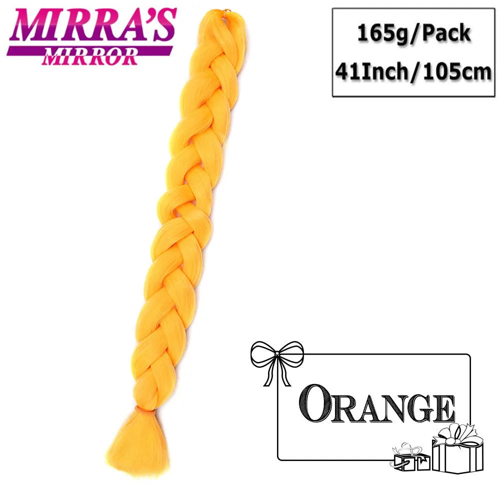 82 Inch Pure Color Jumbo Braiding Hair Extensions Synthetic Braids For Box Braid
