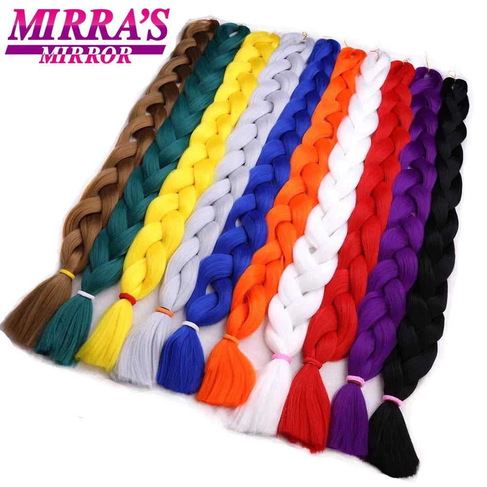 82 Inch Pure Color Jumbo Braiding Hair Extensions Synthetic Braids For Box Braid