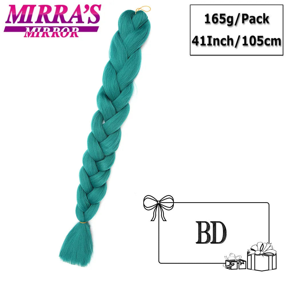 82 Inch Pure Color Jumbo Braiding Hair Extensions Synthetic Braids For Box Braid