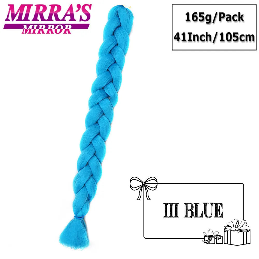 82 Inch Pure Color Jumbo Braiding Hair Extensions Synthetic Braids For Box Braid