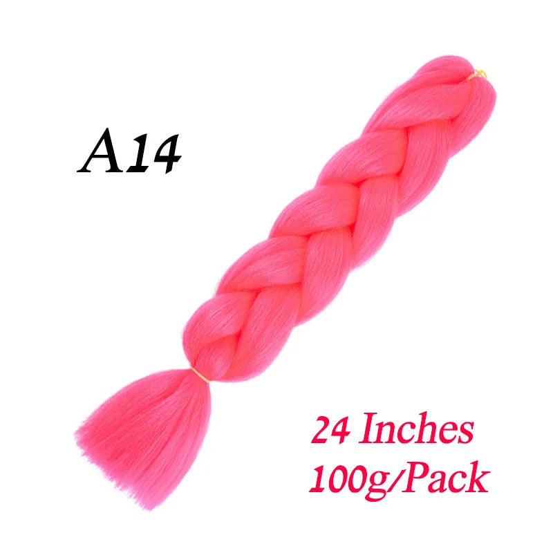 Synthetic Braiding Hair Pre Stretched Jumbo Braid Hair Extensions 24 inch  Kanekalon Hair For African Braids 100g