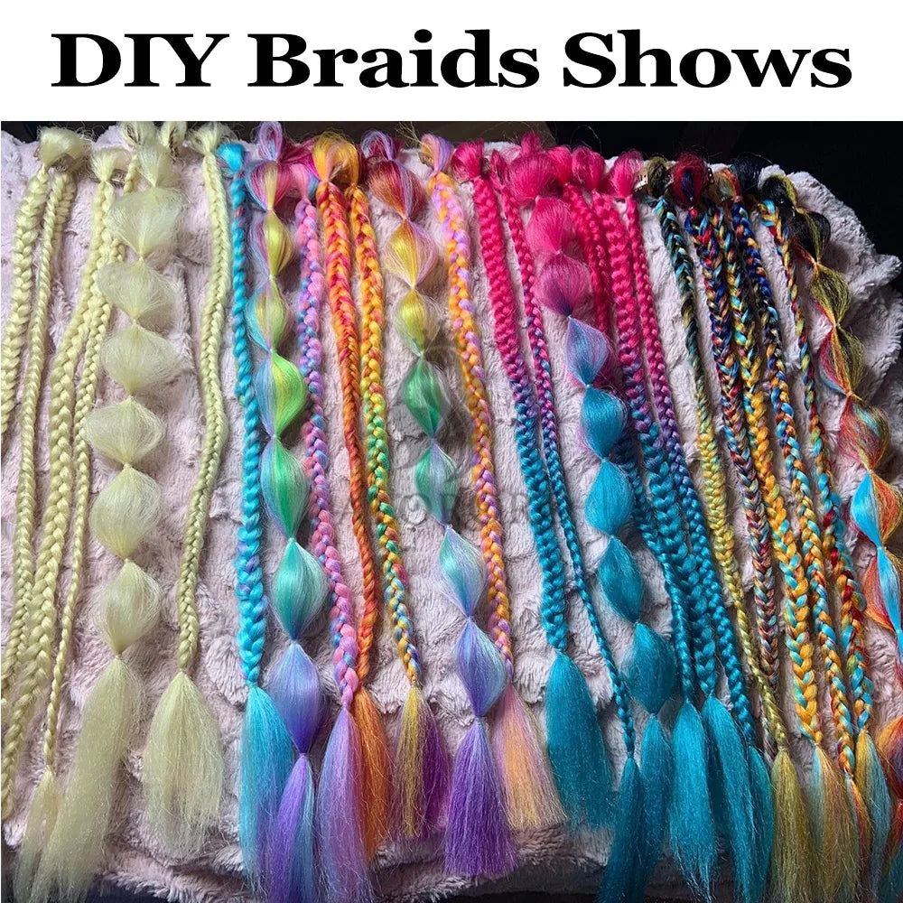24 Inch Jumbo Braids for Hair Extensions Purple Synthetic Braiding Hair Accessories 100G/Pack Women DIY Hair for Crochet Braid