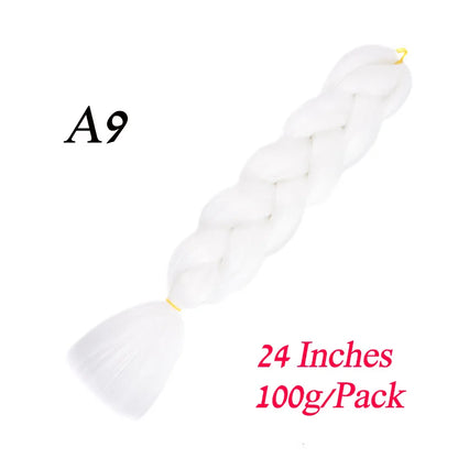 Synthetic Braiding Hair Pre Stretched Jumbo Braid Hair Extensions 24 inch  Kanekalon Hair For African Braids 100g