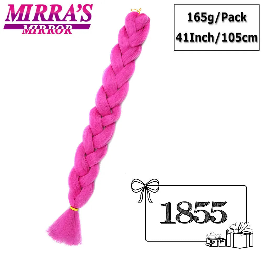 82 Inch Pure Color Jumbo Braiding Hair Extensions Synthetic Braids For Box Braid