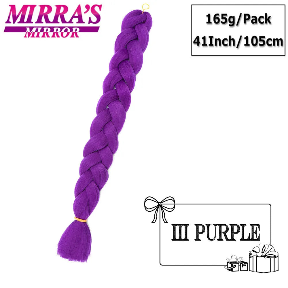 82 Inch Pure Color Jumbo Braiding Hair Extensions Synthetic Braids For Box Braid