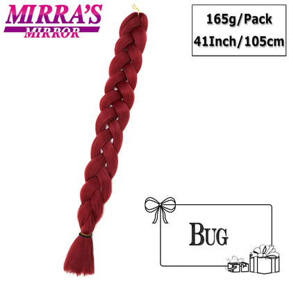 82 Inch Pure Color Jumbo Braiding Hair Extensions Synthetic Braids For Box Braid