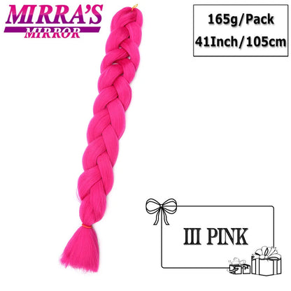 82 Inch Pure Color Jumbo Braiding Hair Extensions Synthetic Braids For Box Braid