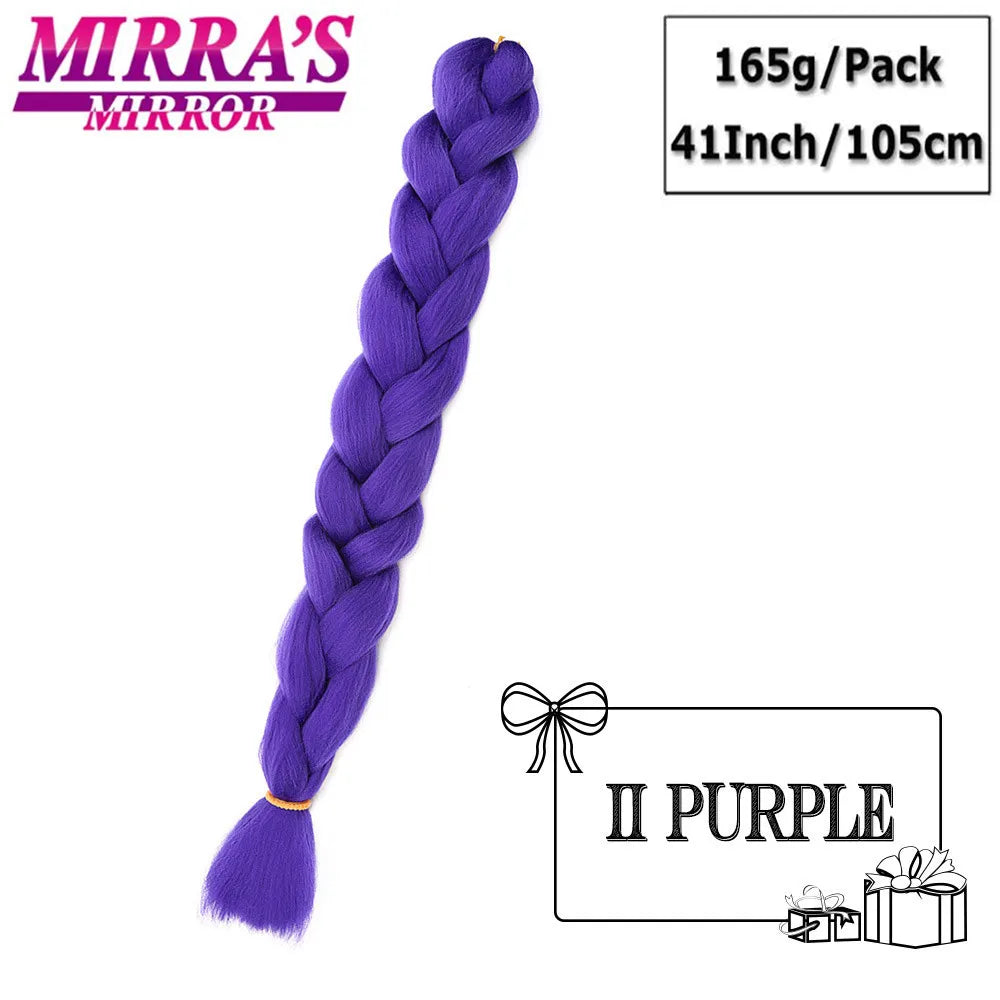 82 Inch Pure Color Jumbo Braiding Hair Extensions Synthetic Braids For Box Braid