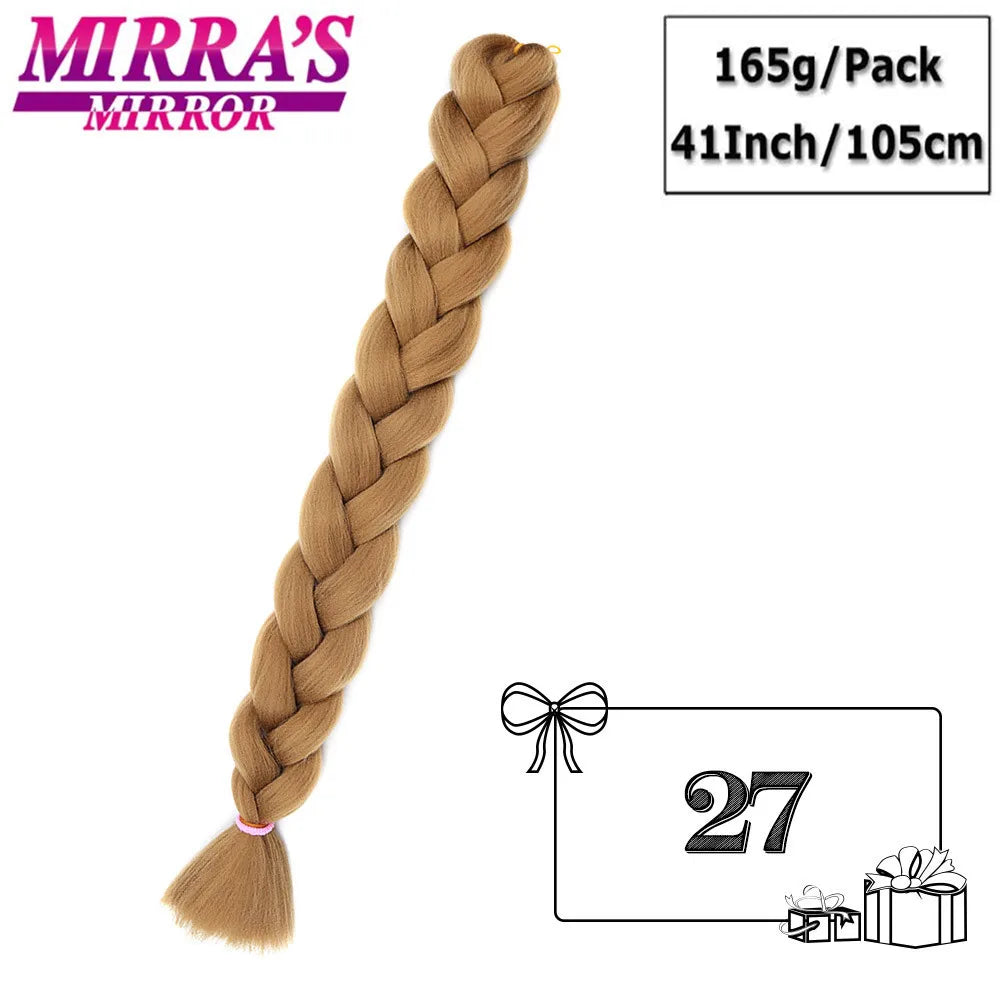 82 Inch Pure Color Jumbo Braiding Hair Extensions Synthetic Braids For Box Braid