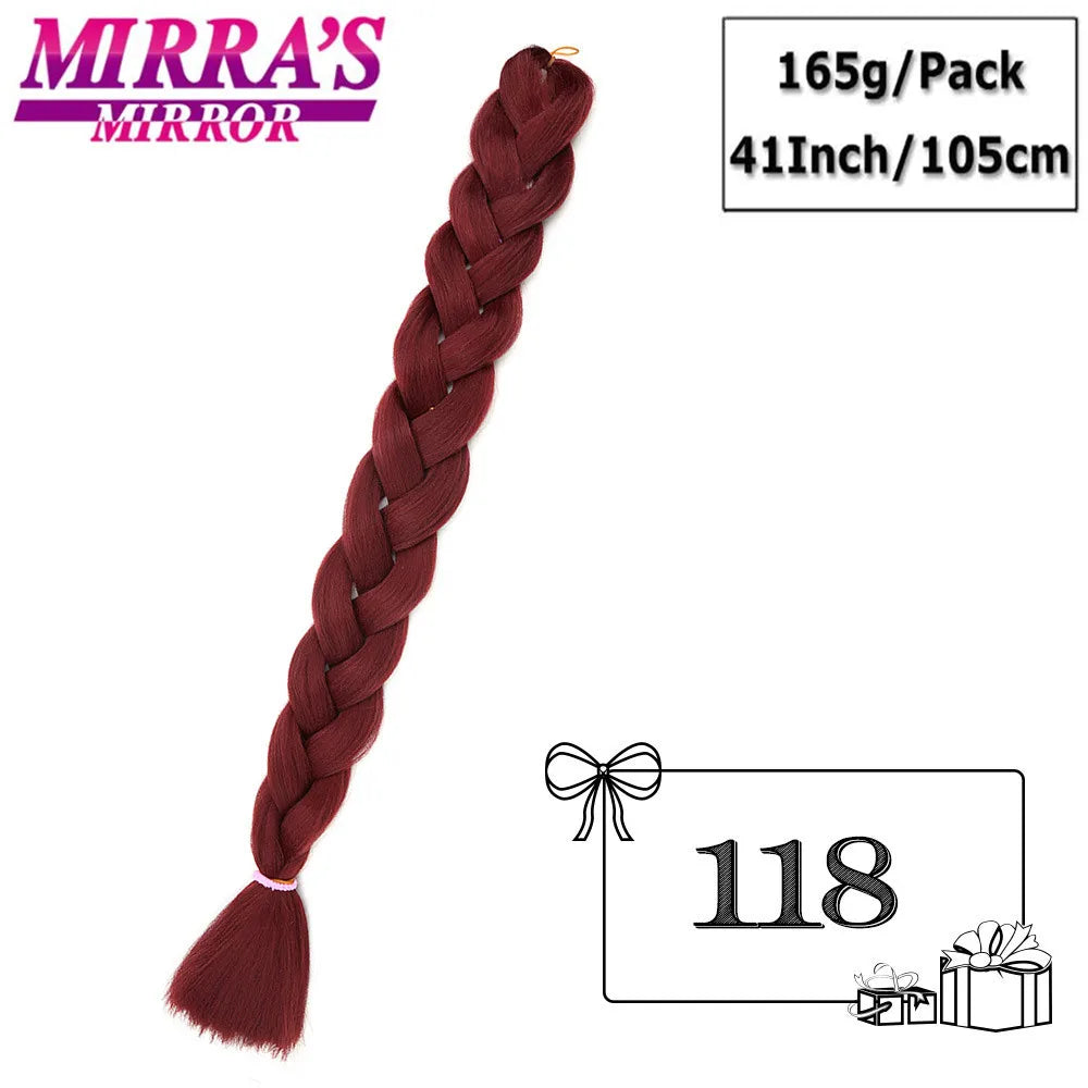 82 Inch Pure Color Jumbo Braiding Hair Extensions Synthetic Braids For Box Braid