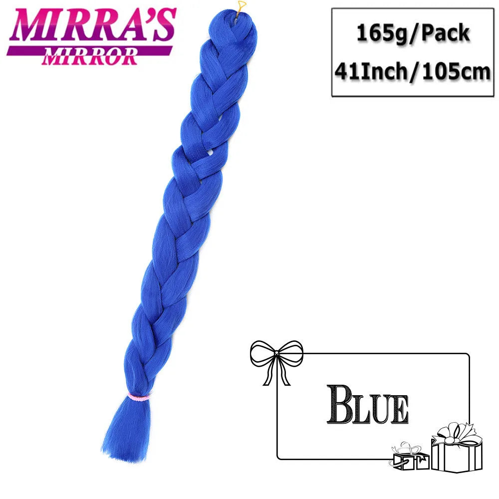 82 Inch Pure Color Jumbo Braiding Hair Extensions Synthetic Braids For Box Braid