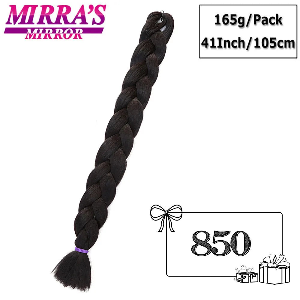 82 Inch Pure Color Jumbo Braiding Hair Extensions Synthetic Braids For Box Braid