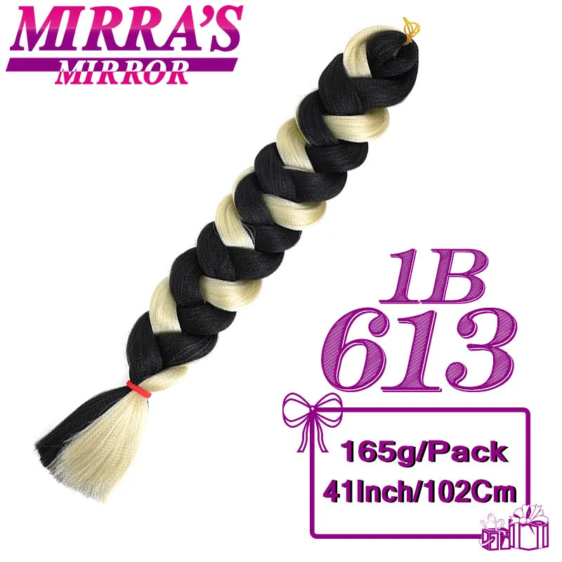 82 Inch Pure Color Jumbo Braiding Hair Extensions Synthetic Braids For Box Braid