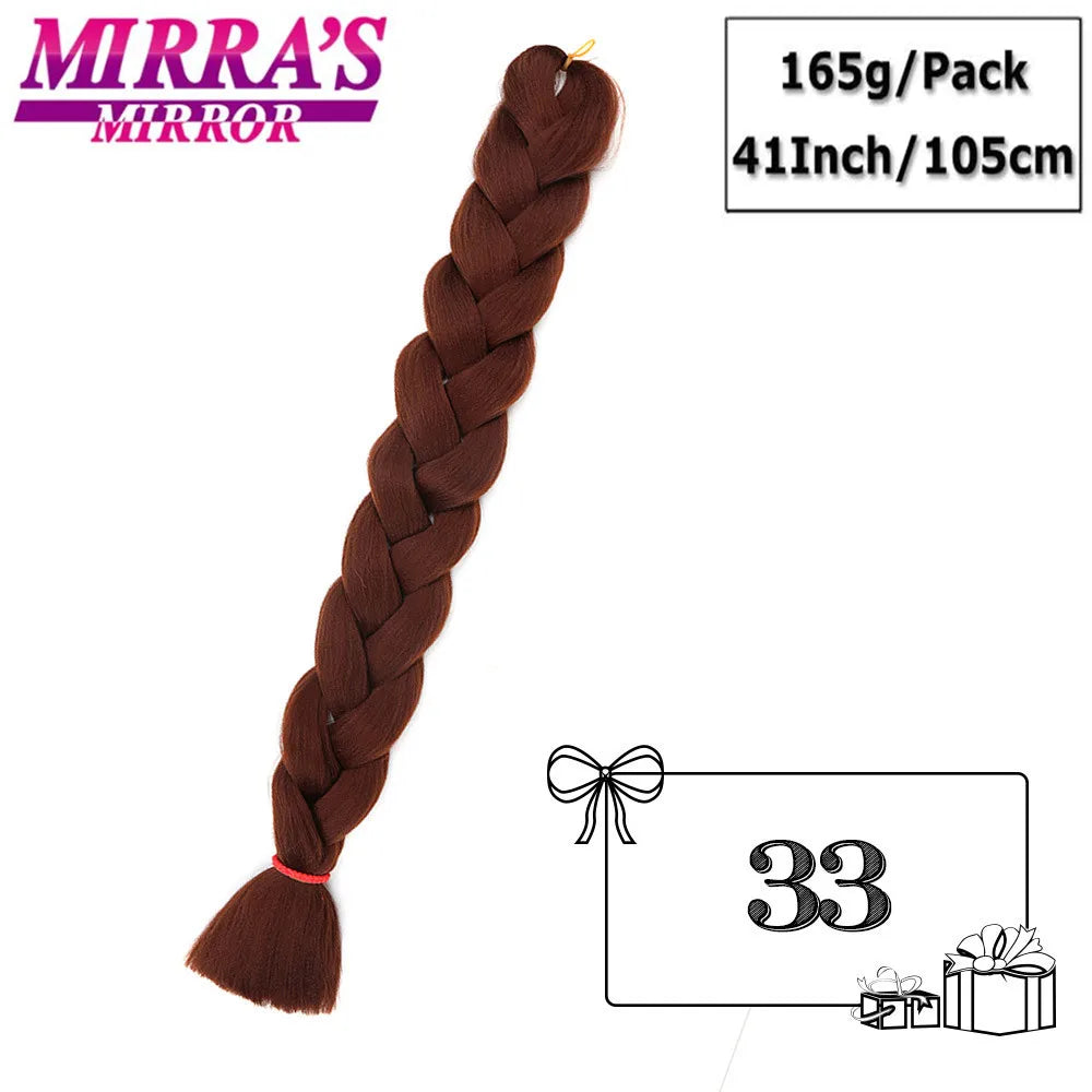 82 Inch Pure Color Jumbo Braiding Hair Extensions Synthetic Braids For Box Braid