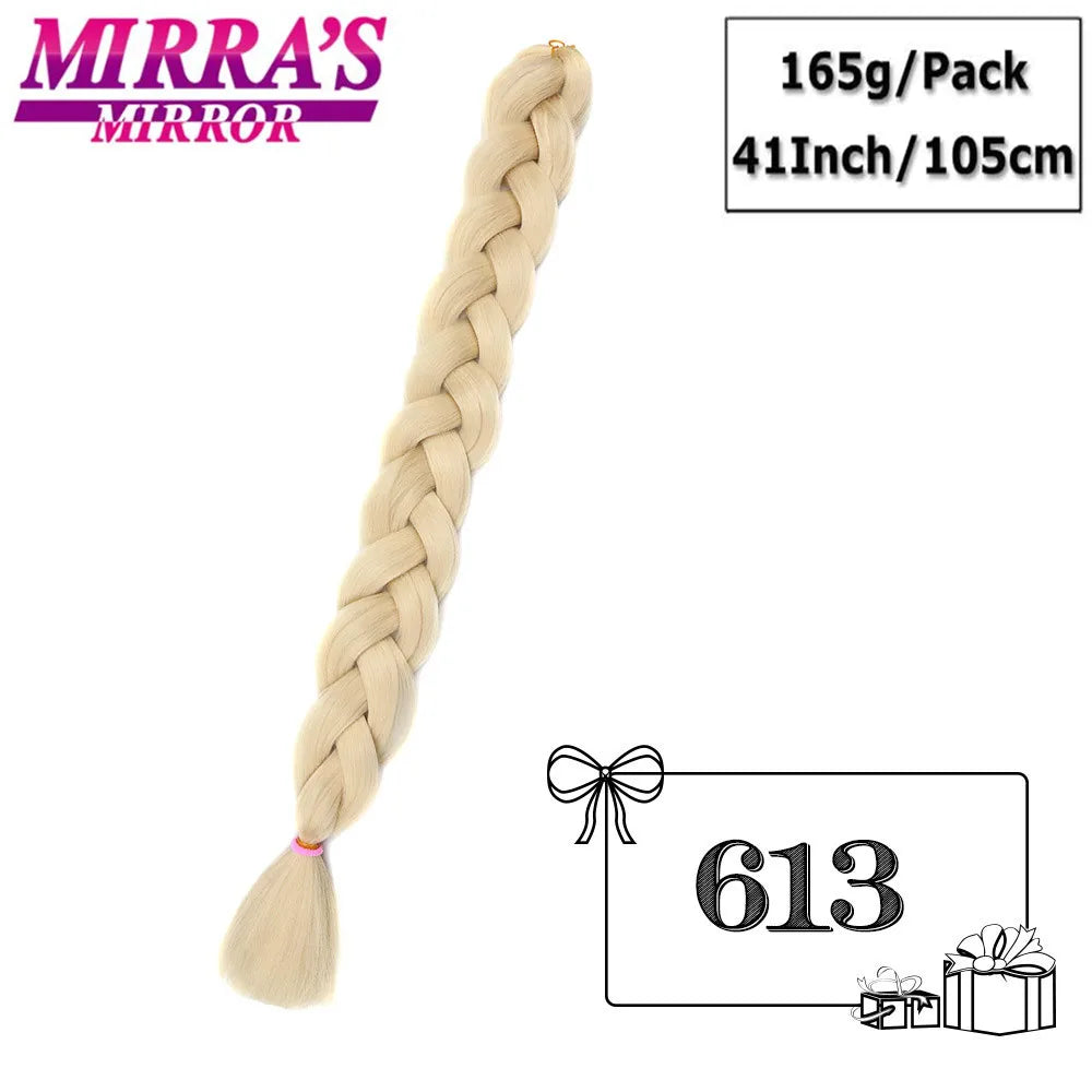 82 Inch Pure Color Jumbo Braiding Hair Extensions Synthetic Braids For Box Braid