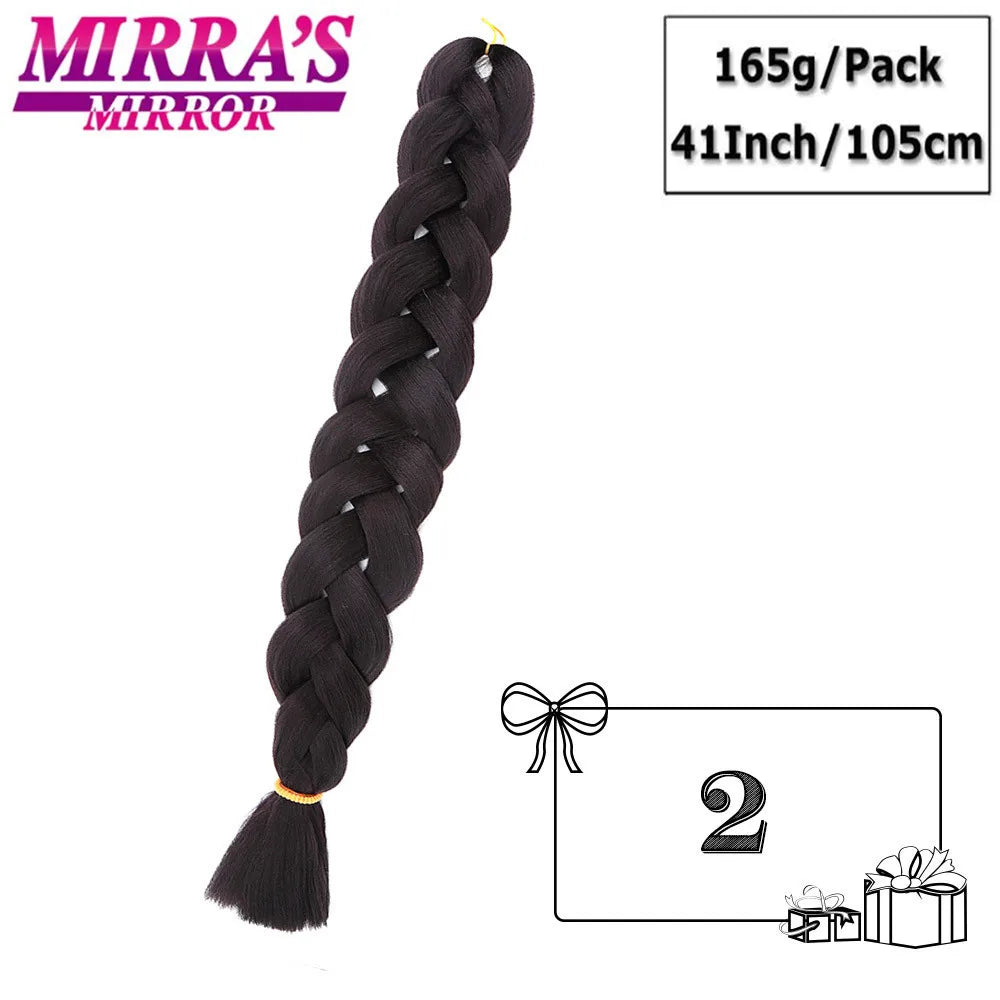 82 Inch Pure Color Jumbo Braiding Hair Extensions Synthetic Braids For Box Braid