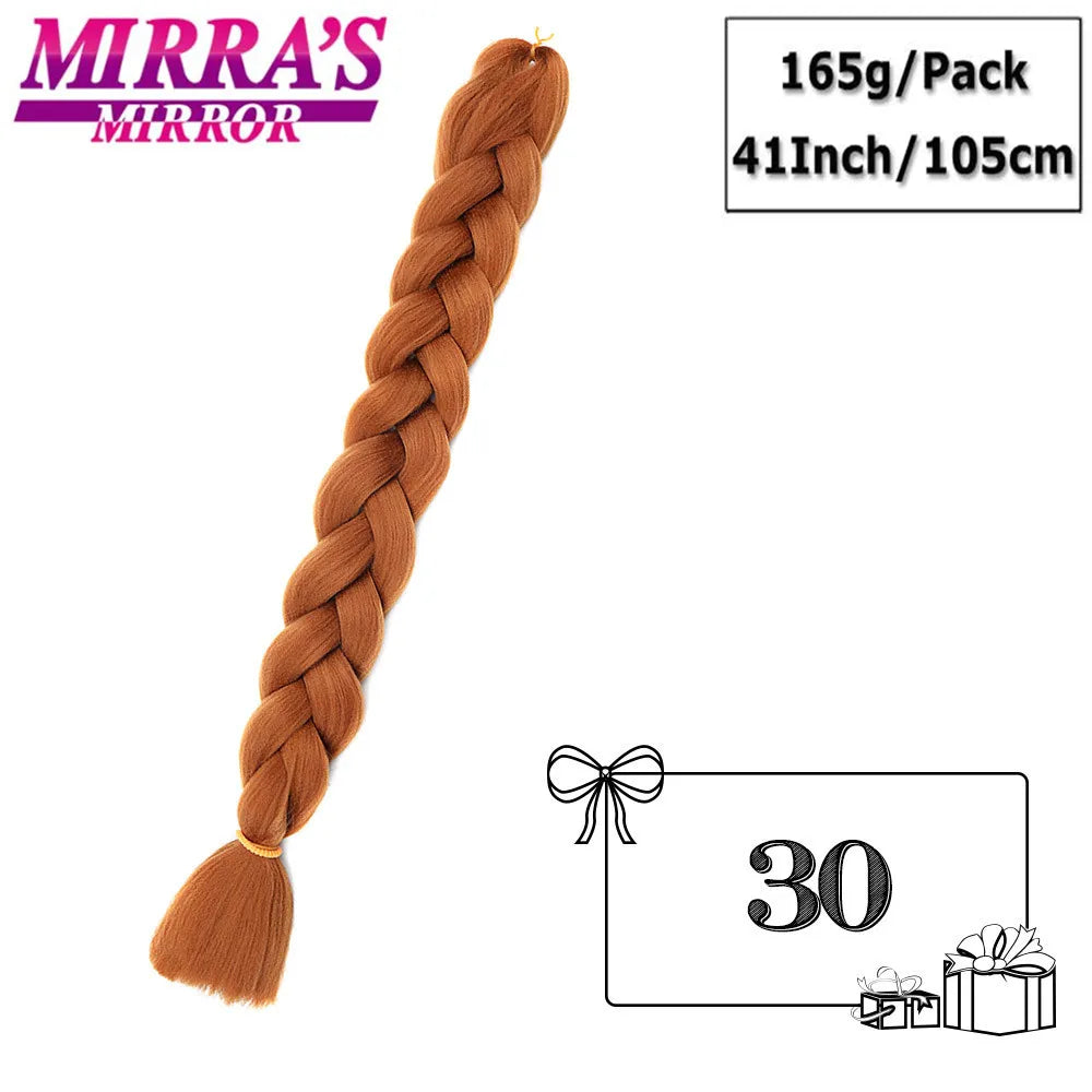 82 Inch Pure Color Jumbo Braiding Hair Extensions Synthetic Braids For Box Braid
