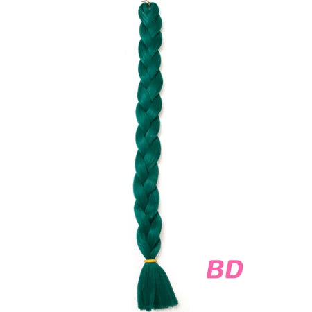 Braiding Hair One Piece Synthetic 82 Inch Heat Fiber Braid 165g/Piece Black Pure Color Jumbo Braid Hair Extensions