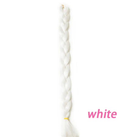 Braiding Hair One Piece Synthetic 82 Inch Heat Fiber Braid 165g/Piece Black Pure Color Jumbo Braid Hair Extensions