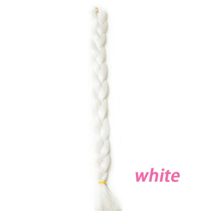 Braiding Hair One Piece Synthetic 82 Inch Heat Fiber Braid 165g/Piece Black Pure Color Jumbo Braid Hair Extensions