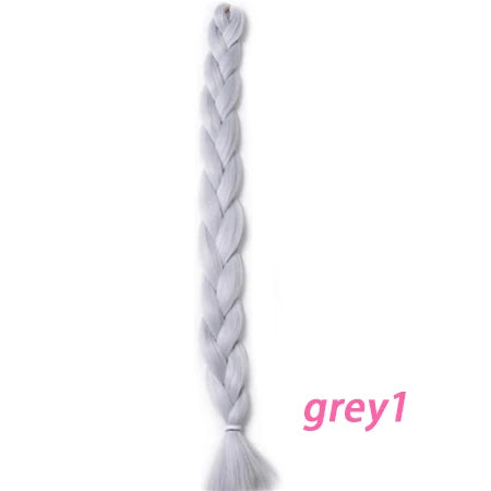 Braiding Hair One Piece Synthetic 82 Inch Heat Fiber Braid 165g/Piece Black Pure Color Jumbo Braid Hair Extensions