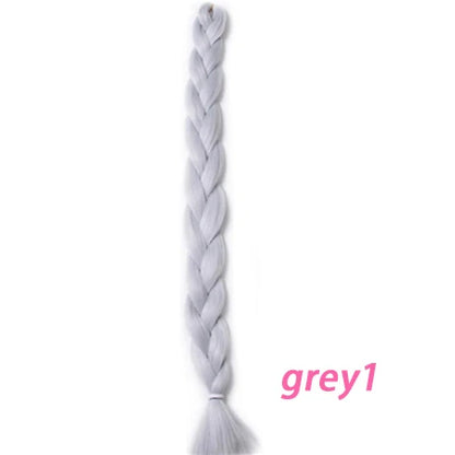 Braiding Hair One Piece Synthetic 82 Inch Heat Fiber Braid 165g/Piece Black Pure Color Jumbo Braid Hair Extensions