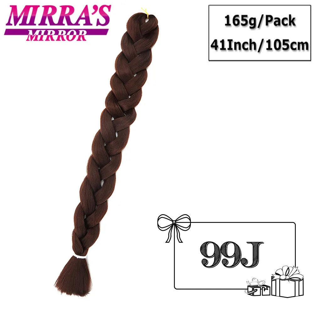 82 Inch Pure Color Jumbo Braiding Hair Extensions Synthetic Braids For Box Braid
