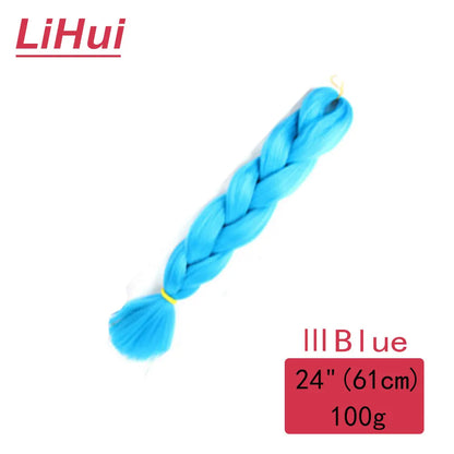 24 Inches Synthetic Braiding Hair Jumbo Braid Ombre Jumbo Hair Extension For Women DIY Hair Braids Purple Pink Yellow Gray