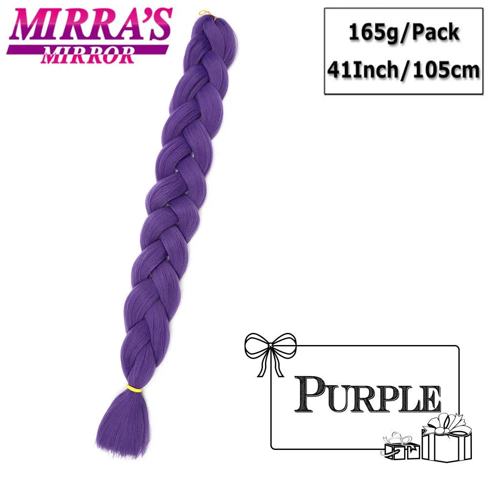 82 Inch Pure Color Jumbo Braiding Hair Extensions Synthetic Braids For Box Braid